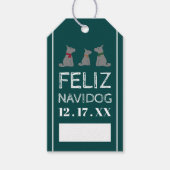 Feliz Navidog, spanischer Weihnachtsstil Geschenkanhänger (Vorderseite)
