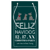 Feliz Navidog, spanischer Weihnachtsstil Kleine Geschenktüte (Rückseite)