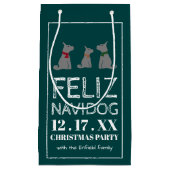 Feliz Navidog, spanischer Weihnachtsstil Kleine Geschenktüte (Vorderseite)