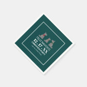 Feliz Navidog, spanischer Weihnachtsstil Serviette (Ecke)