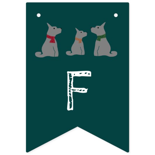 Feliz Navidog, Spanisches Weihnachtsfest-Party Wimpelkette (Zweite Fahne)