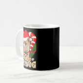 Feliz Navidog Tbull With Santa Claus Hat Ttie Chri Kaffeetasse (Vorderseite Links)