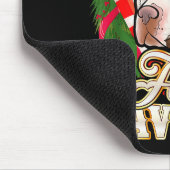 Feliz Navidog Tbull With Santa Claus Hat Ttie Chri Mousepad (Ecke)