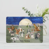 Feliz Navidog Weihnachten verfolgt Cartoon (Stehend Vorderseite)