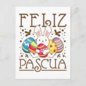 Feliz Pascua Happy Oaster Spanisch Postkarte (Vorderseite)