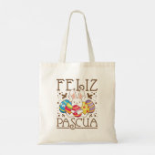 Feliz Pascua Happy Oaster Spanisch Tragetasche (Rückseite)