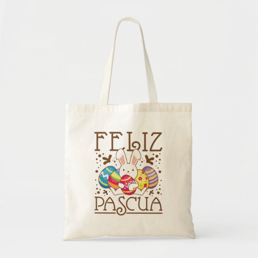 Feliz Pascua Happy Oaster Spanisch Tragetasche (Vorne)