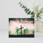 Feliz Pescua Ostergrüße Postkarte (Stehend Vorderseite)