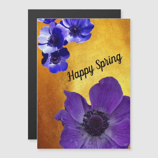 Feliz Primavera Magnetkarte (Vorne/Hinten)