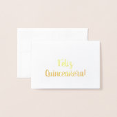 Feliz Quinceañera! Folienkarte (Vorderseite mit Umschlag)
