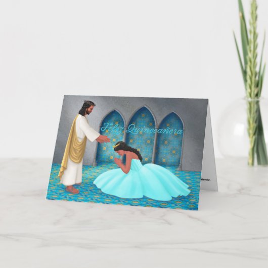 "Feliz Quinceñera." Grußkarte Karte (Vorderseite)
