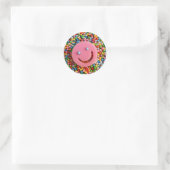 Feliz Runder Aufkleber (Tasche)