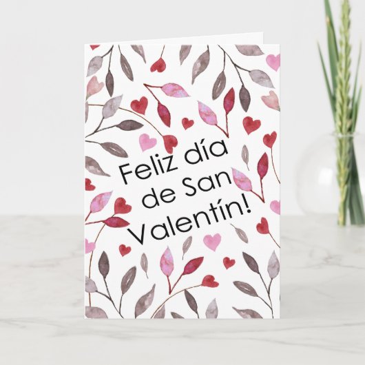 Feliz san valentin Tarjeta plegada Dankeskarte (Vorderseite)