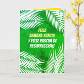 Feliz Semana Santa e Feliz Páscoa / Portugiesisch Karte (Gelbe Blume)