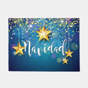 Felize Navidad Gold Stars Weihnachten Fußmatte