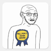 Fell für es wieder wojak Aufkleber (Vorderseite)