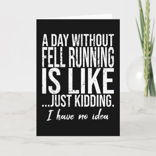 Fell Running lustiges Sportgeschenk Karte (Vorderseite)