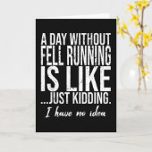 Fell Running lustiges Sportgeschenk Karte (Gelbe Blume)