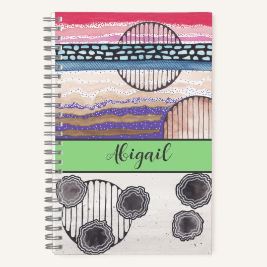 Fell Top Fantasy, Aquarellkunst, Ihr Name Notizblock (Vorderseite)