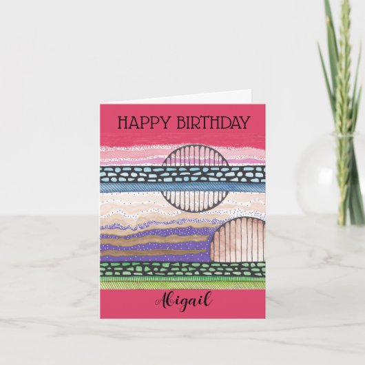 Fell Top Fantasy, gemischte Medien, Ihr Name, Gebu Karte (Vorderseite)