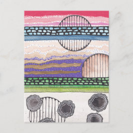 Fell Top Fantasy, original Mixed Media Artwork Postkarte