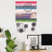 Fell Top Fantasy, original Mixed Media Malerei Poster (Heimbüro)