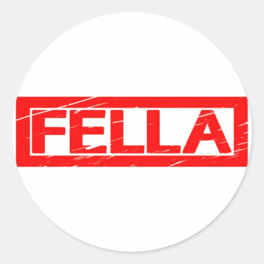 Fella Briefmarke Runder Aufkleber (Vorderseite)