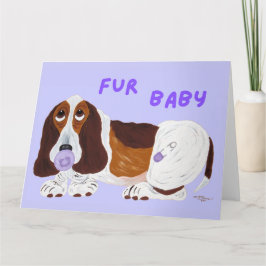 Fellbaby Basset Hound Welpe Karte