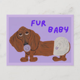 Fellbaby-Dachshund-Welpe Postkarte