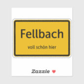 Fellbach Aufkleber Sticker Autoaufkleber (Blatt)