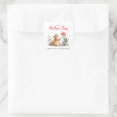 Fellige Liebe am Muttertag Quadratischer Aufkleber (Tasche)