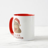 Fellige sibirische Weihnachtskatze Tasse (Vorderseite Links)