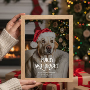 Fellige und helle rustikale Familienweihnachtskart Feiertagskarte