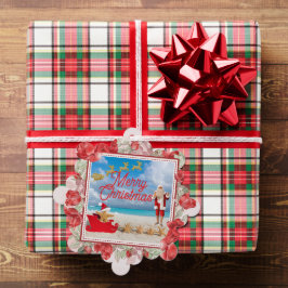 Felliger und heller Weihnachten Ornament Karte