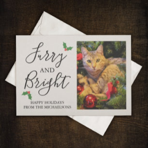 Felliger und heller Weihnachtsfotos für Haustiere Feiertagskarte