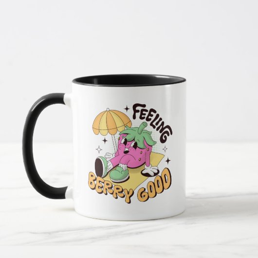 Felling Berry Good Positive Retro Design Tasse (Links)