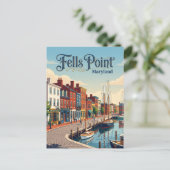 Fells Point Maryland Postkarte (Stehend Vorderseite)