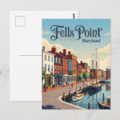 Fells Point Maryland Postkarte (Vorne/Hinten)