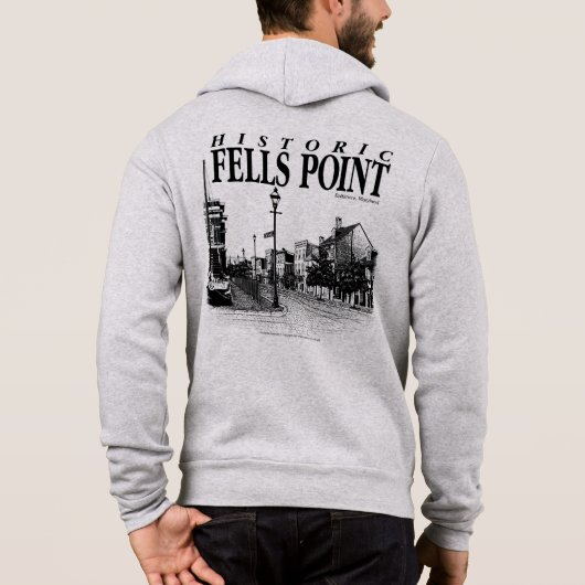 Fells Point Originalkunst Hoodie (Rückseite)