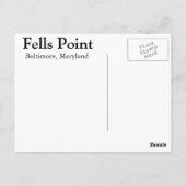 Fells Point Postkarte (Rückseite)