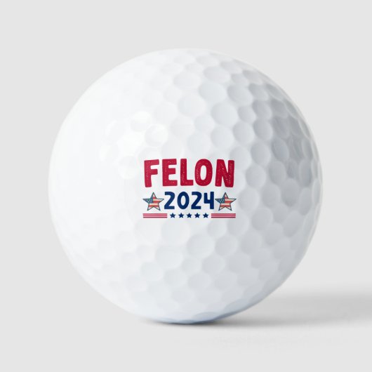 Felon 2024 Geschenk | USA Sarcastic Politics Golfball (Vorderseite)