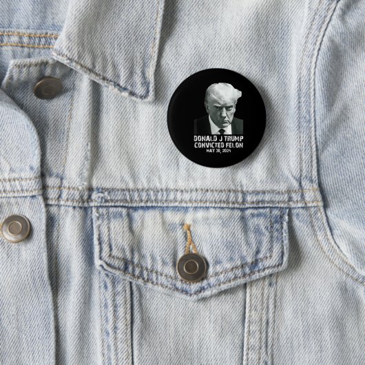 Felon Donald Trump Guilty sperrt Trump das Gefängn Button (Beispiel)