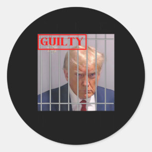 Felon Donald Trump Guilty sperrt Trump das Gefängn Runder Aufkleber
