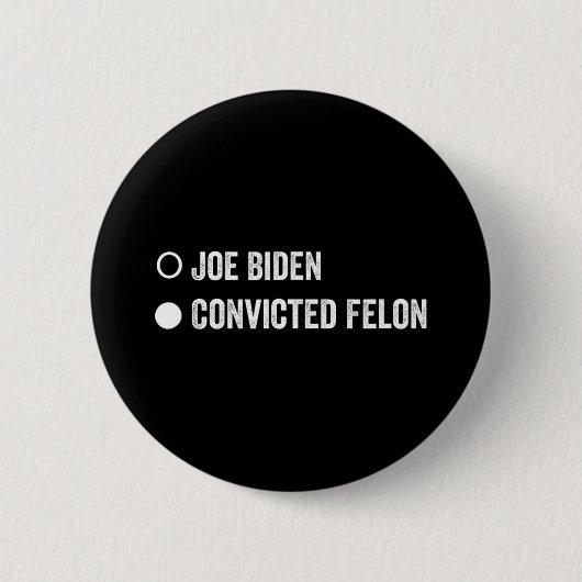 Felon Funny Pro Trump 2024 Button (Vorderseite)