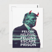 Felon Helping Felons entkommen Gefängnis Evil Trum Postkarte (Vorne/Hinten)