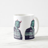 Felon Helping Felons Evil Trump Glitch Art Kaffeetasse (VorderseiteRechts)