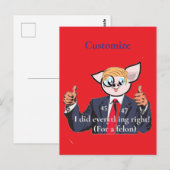 Felon Präsident Thunder_Cove Postkarte (Vorne/Hinten)