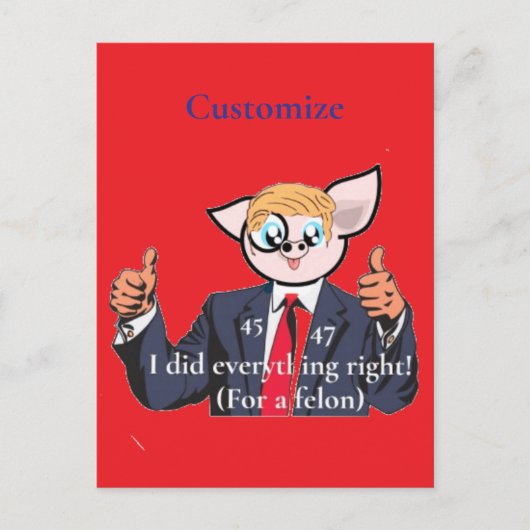 Felon Präsident Thunder_Cove Postkarte (Vorderseite)