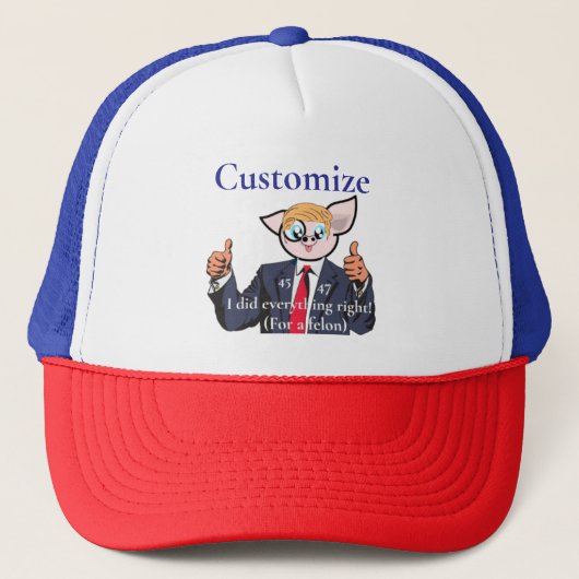 Felon Präsident Thunder_Cove Truckerkappe (Vorderseite)