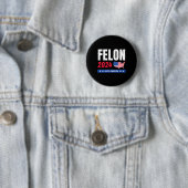 Felon Trump 2024 Rettete den amerikanischen Wahlta Button (Beispiel)